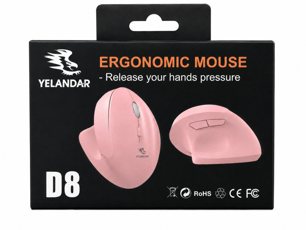 Mouse ergonomico de cable