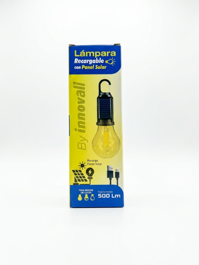 Lámpara con Panel Solar