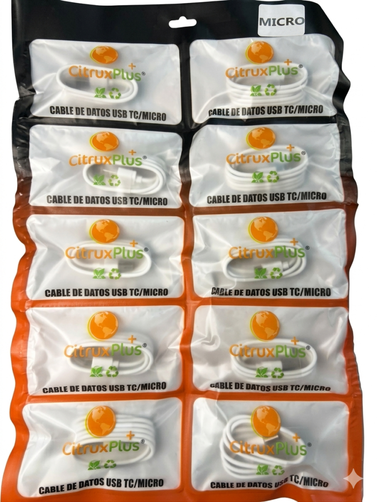 Blíster 10 unidades USB-V8 CitruxPlus